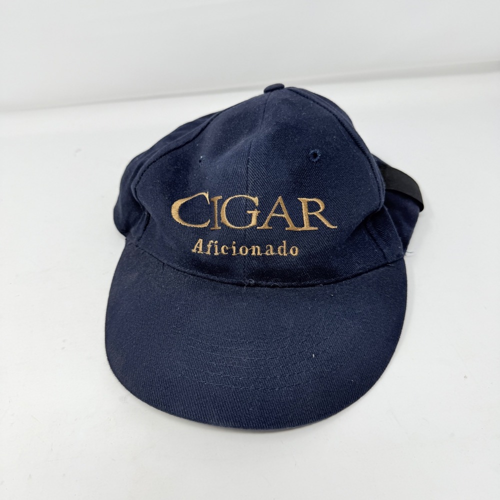 Cigar Aficionado Navy Blue Cotton Baseball Cap Adjustable‎ Strap
